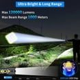 thumbnail image 3 of Linterna LED recargable 120000 lúmenes XHP160 120m, 3 of 5