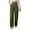 Army Green, variant on yueewhu Womens Wide Leg Work Pants Straight Elastic High Waisted Double Button Trousers Business Casual Pants with Pockets (Blue, S)