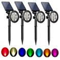 thumbnail image 2 of 1/2 luces solares para jardín al aire libre, foco solar ajustable IP65, lámpara solar, luz de pared súper brillante para patio, parque, camino, 2 of 5