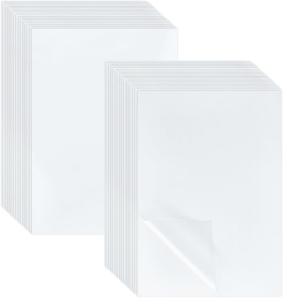 QUARKZMAN 45 Stuks A5 Zelfklevende Lamineerfolies Transparant Lamineerapparaat