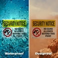 thumbnail image 6 of (2 Pack) No Guns Allowed Beyond This Point OSHA Security Notice Sign 18 Inch X 12 Inch Indoor / Outdoor Rust-Free Aluminum Metal Signs for Workplace, Workshop, and Construction Site,, 6 of 8