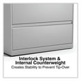 thumbnail image 5 of Alera Lateral File, 2 Legal/Letter-Size File Drawers, Light Gray, 36" x 18.63" x 28", 5 of 7
