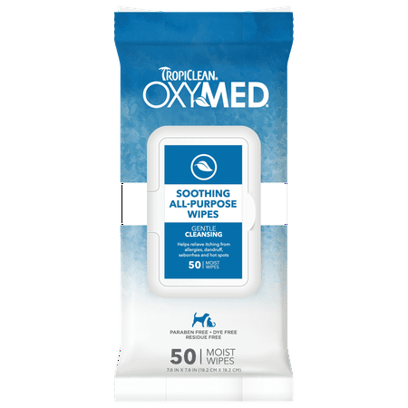 UPC: 0645095900240 | TropiClean OxyMed Soothing Relief Wipes for Dogs and Cats  50ct