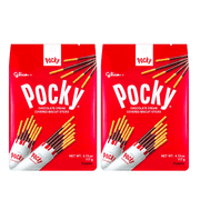 GLICO Pocky Chocolate Cream Covered Biscuit Sticks - 9 Individual Packs Inside 4.13 oz (117g) - 2 Pack