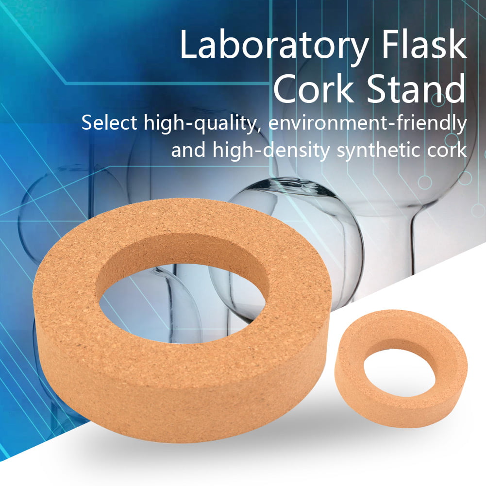 Lab Flask Cork Stand Multiple Laboratory Synthetic Cork Flask Support Stands Heat Insulation Cork Ring Holder for Round Bottom Flask 80mm