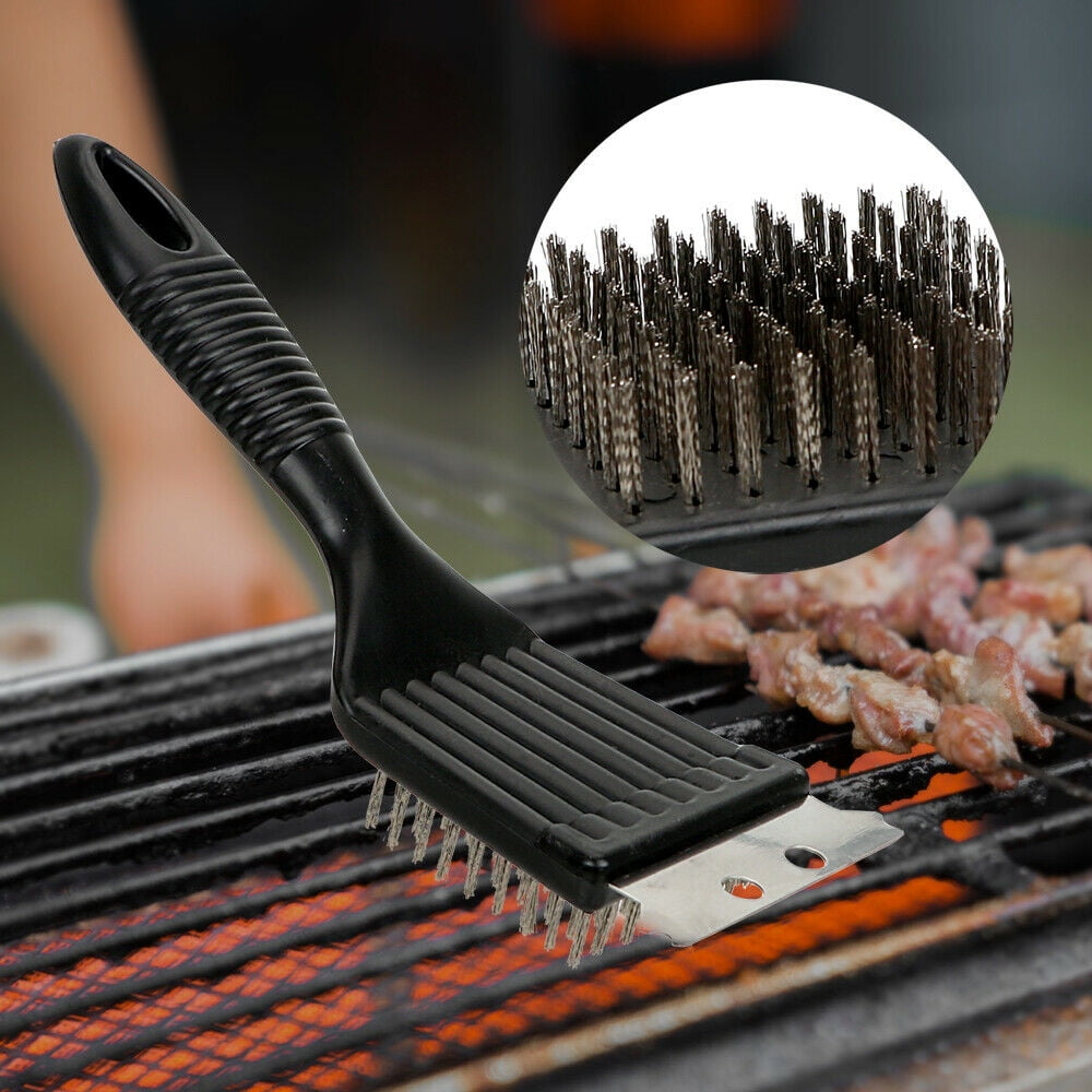 Invero® BBQ Barbecue Oven Grill Kitchen Metal Wire Cleaning Brush Scraper 