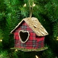 thumbnail image 2 of Northlight 5.25" Paid with Heart Shaped Door Birdhouse Christmas Ornament - Red, 2 of 5