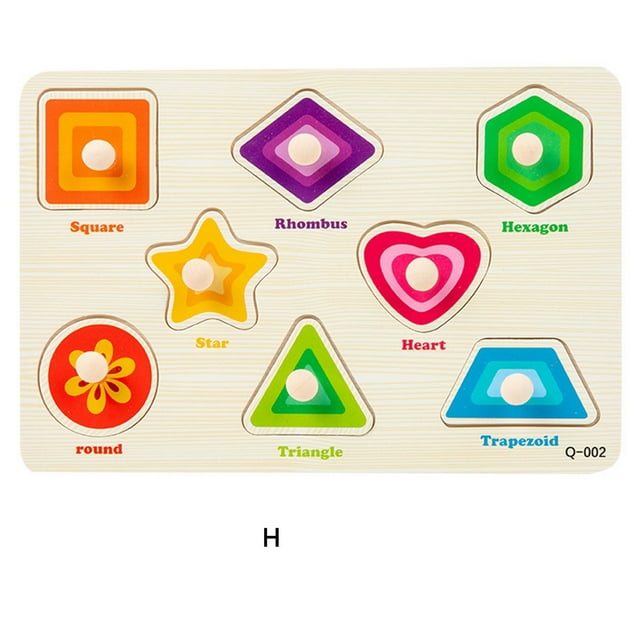 Wooden Number Lette Puzzle Early Learning Baby Kids Educational Toys