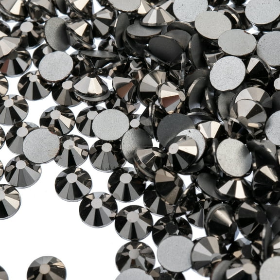 Crystal Lane DIY 1440pcs SS20 (4.7mm) Hematite | Glass Round Flat Back Rhinestones