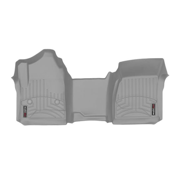 WeatherTech Custom Fit FloorLiners compatible with Silverado 1500, Sierra 2500HD/3500HD, Silverado 2500HD/3500HD, Sierra 1500 - 1st Row - Over The Hump, Grey
