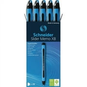 Schneider Slider Memo XB Ballpoint Pen Extra Broad Pen Point - 1.4 mm Pen Point Size - Black - Blue, Black Barrel - Stainless Steel Tip - 10 / Pack