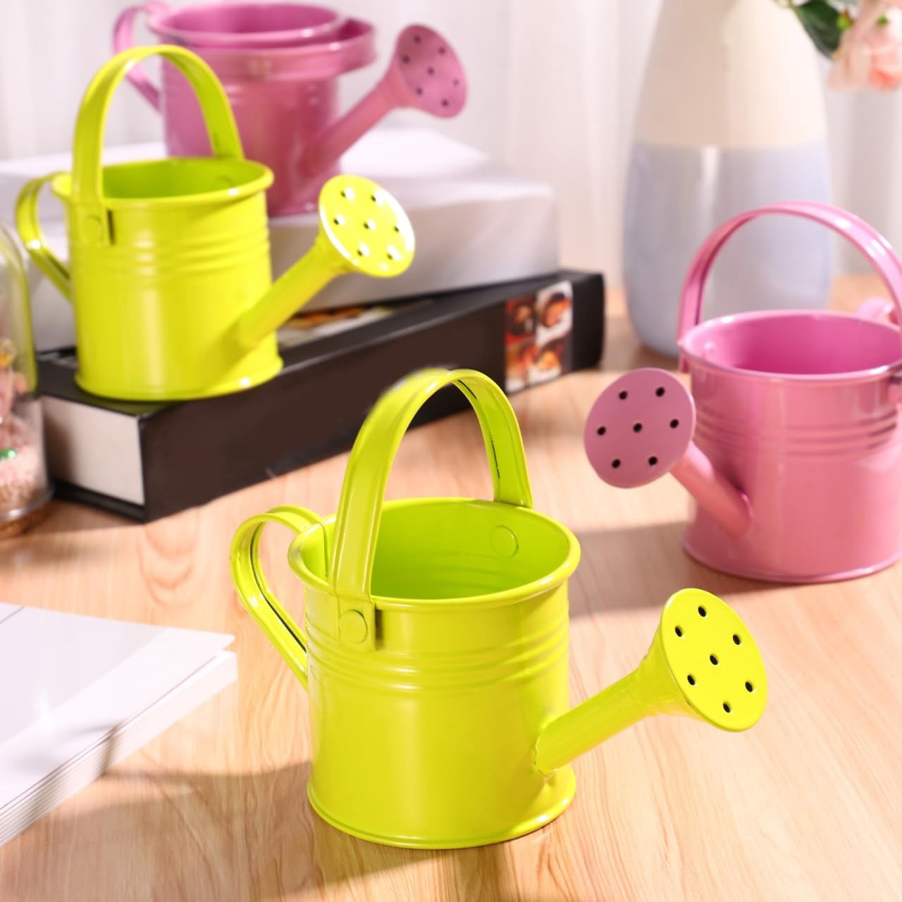 5pcs Small Watering Can Mini Metal Cans for Girls Boys Indoor Plants Garden Home Craft Housewarming