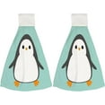 thumbnail image 2 of Hanging Towels 1 Pcs, Dish Towels Single Penguin Absorbent Hand Towels with Hanging Loop Washcloth for Bathroom Kitchen, 2 of 6