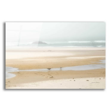 Epic Art 'Cold Beach I' by Debra Van Swearingen, Acrylic Glass Wall Art, 24"x16"