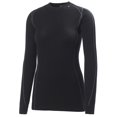 thumbnail image 1 of Helly Hansen HH Warm Ice Crew, Womens Base Layer, Merino/Lifa Blend, Black, XS, 1 of 2