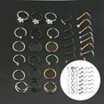 thumbnail image 3 of Retenedor de perno de nariz,CZ Nariz Stud Retainer Anillo de nariz Nariz Studs, Nariz Tornillo L Tornillo Forma Plata Tono,Juego de joyas para piercing de nariz en forma de, 3 of 8