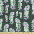thumbnail image 2 of Ambesonne Vintage Fabric by the Yard Upholstery, Feathers Colorful Repeating, 2 Yards, Pale Purple and Sage Green, 2 of 5