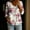 A_ Multicolor, variant on Women's V Neck 3/4 Sleeve Button Down Blouse Sky Blue Tone with Bird Floral Print Casual Top for Daily Wear Summer Vacation Multicolor XXL