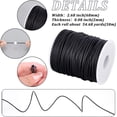 thumbnail image 2 of 54.68 Yards Solid Rubber Cord 2mm Black Plastic Rope Hollow Rubber Tubing Cord Round Elastic Cord Beading Crafting, 2 of 8