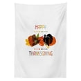 thumbnail image 3 of Ambesonne Turkey Tablecloth Rectangular Table Cover, Bird Pumpkin Pilgrim Hat, 60"x84", Multicolor, 3 of 4