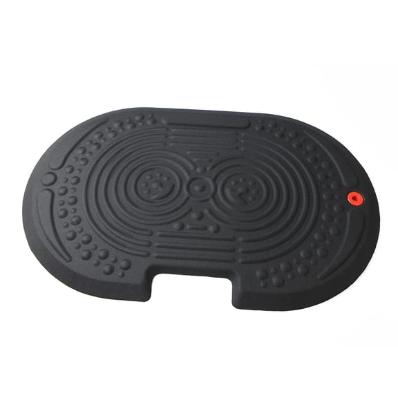 Pemberly Row Modern Plastic Active Anti Fatigue Comfort Mat Black Large Size