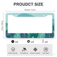 thumbnail image 3 of 2 Pack Tropical Leaves License Plate Cover Hawaiian Flower Car Front License Plate Frame Quality Aluminum Metal 2 Holes for US Standard Vehicles for Women Men, 3 of 6