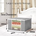 thumbnail image 2 of atorakushon Pack of 12 Nonwoven Fabric Foldable Garments Sare Blouse Clothes Storage Cover Bag Pouch With Transparent Window and Zip Lock (Grey), 2 of 5