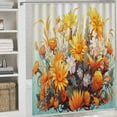 thumbnail image 5 of Sunflower 4 Piece Shower Curtain Sets, with Non-Slip Rugs, Toilet Lid Cover And Bath Mat, for Bathroom Decor Set, 5 of 8