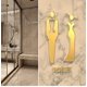 thumbnail image 1 of Letreros de baño, pegatinas acrílicas para damas y caballeros, para hotel, oficina, hogar, restaurante, trabajo dorado, 1 of 2
