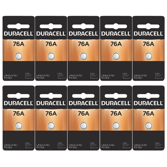 10x Duracell 76A 1.5V Alkaline Battery Replacement LR44,CR44,SR44,AG13,A76,PX76