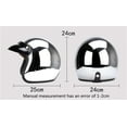thumbnail image 3 of Casco de coche eléctrico con batería retro para hombre y mujer de Four Seasons, con revestimiento reflectante de espejo plateado, medio casco, gorro de motocicleta genial, 3 of 6