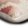 thumbnail image 2 of The HomeCentric Decorative Pink Pack of 2, 12"x16" (30x40 cm) Lumbar Pillow Cover, Linen Ombre & Sequins Embroidery Oblong Pillow, Abstract Pattern Modern Style - Pretty Little thing, 2 of 3