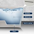 thumbnail image 6 of MEDUNJESS 43" Premium Freestanding Solid Surface Resin Stone Small Bathtub, Modern Design Japanese Freestanding Tub with Pop-up Drain and Overflow, Matte White, 6 of 10