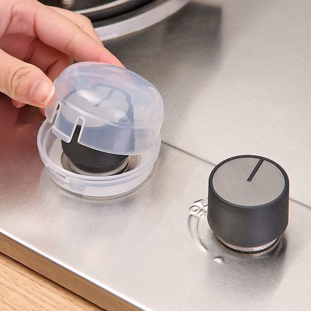CRILSTYLEO Clear Universal Stove Knob Covers for Home Protection Heat-Resistant