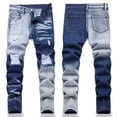thumbnail image 2 of Afdoent Jeans For Boys Fit Distressed High Street Fashion Casual Long Pants For Kids Comfortable Stretch Denim Trousers Spring Autumn Cute Clothes 6-7 Years, 2 of 9