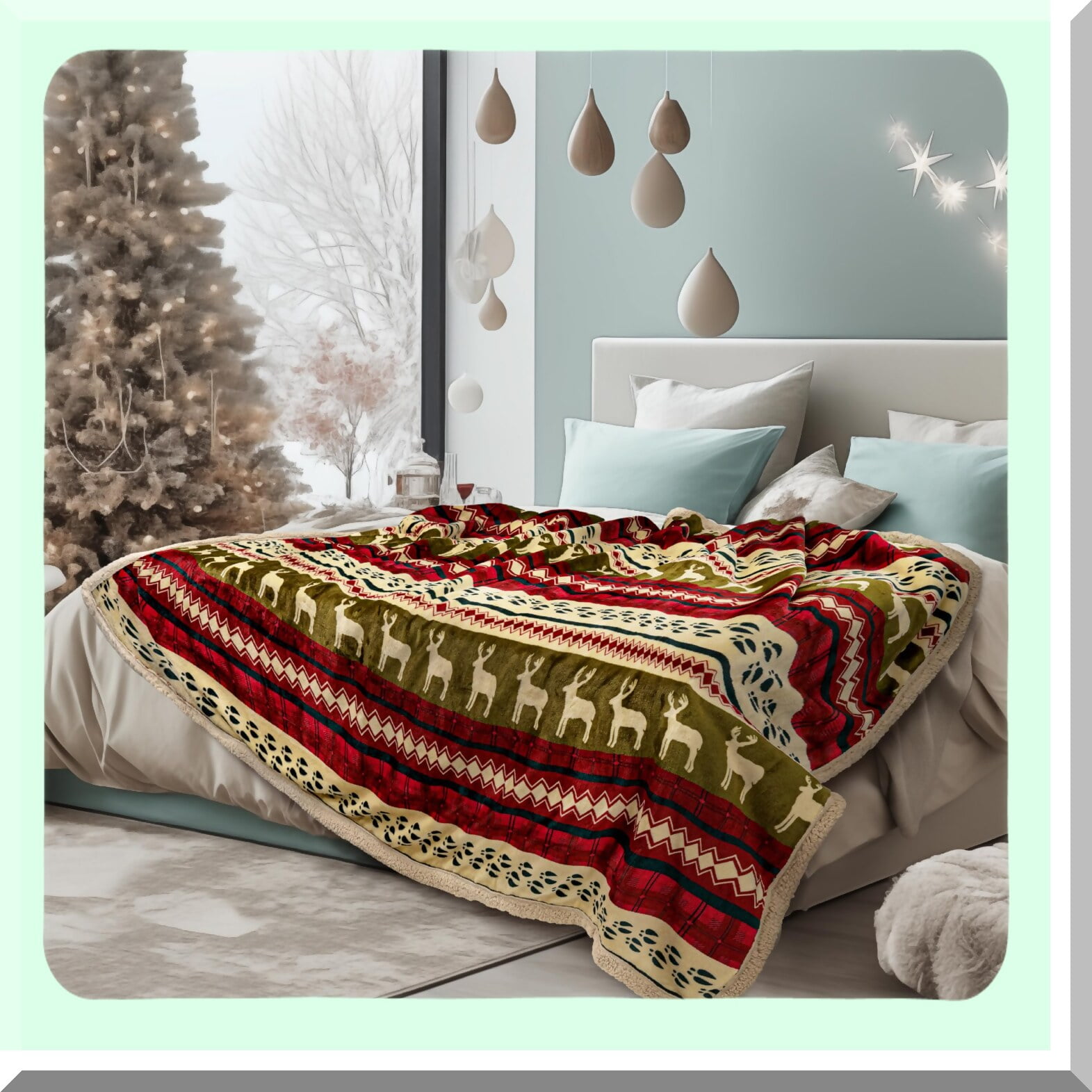 Cabin fleece throw sale