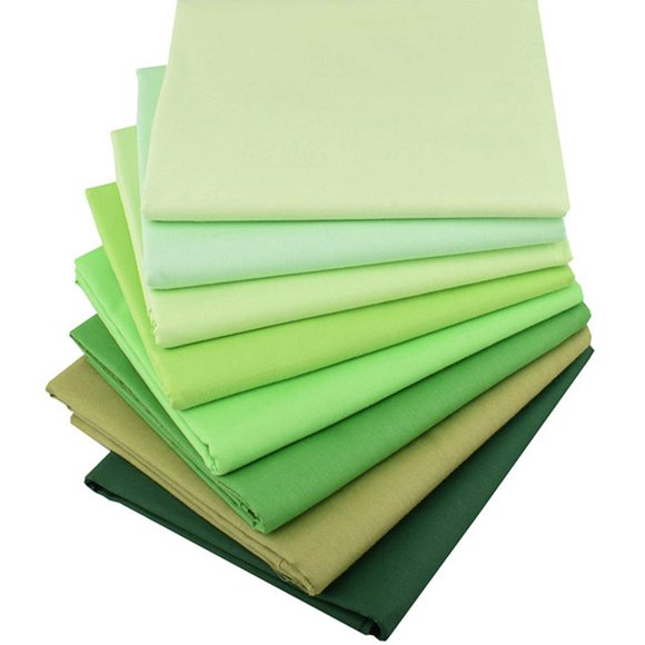 Hanjunzhao Paquetes de telas de cuartos gordos de sólidos verdes Tela de costura para acolchar precortada 18 x 22 pulgadas