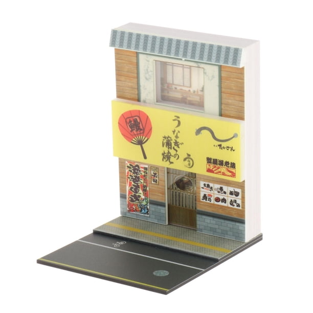 Fondo de diorama de coche a escala 1/64, accesorios fotográficos con luz, mini tienda de sushi