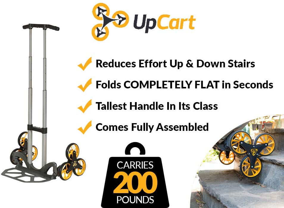 UpCart Lift 200lb Capacity Stair Climbing Folding Hand Truck - Walmart.com