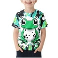 thumbnail image 3 of Sentuca Boys T Shirts, Lightweight Short Sleeve Graphic Tees, Fun Casual Summer Outfits for Kids Size 10, 3 of 4