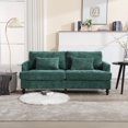 thumbnail image 2 of 68" Sectional Couch, Mid-Century Modern Love Seat, Comfy Oversized 2 Seat Couch for Living Room, 500LBS Weight Capacity, Emerald, 2 of 9