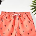 thumbnail image 5 of HAOTAGS Boys Board Shorts, Elastic Waist Quick Dry with Pockets Kids Stretchy Beach Swim Trunks Orange Size 6T, 5 of 6