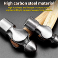 thumbnail image 3 of 3X Wooden Handle Round Hammer Home Installation Hammer Walnut Hammer 0.25P Woodworking Hammer Mini Hammer Hand Tools, 3 of 6