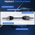 thumbnail image 5 of Maxfavor Pair CV Axle Joint Front for 2002-2009 Chevrolet Trailblazer, GMC Envoy, Isuzu, Buick, Saab, 5 of 7