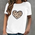 thumbnail image 2 of Camiseta de manga corta informal con estampado de amor para mujer Pompotops  hkajfhjk458824, 2 of 4