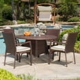 thumbnail image 1 of Caico Wicker Round Dining Table, Brown, 1 of 7