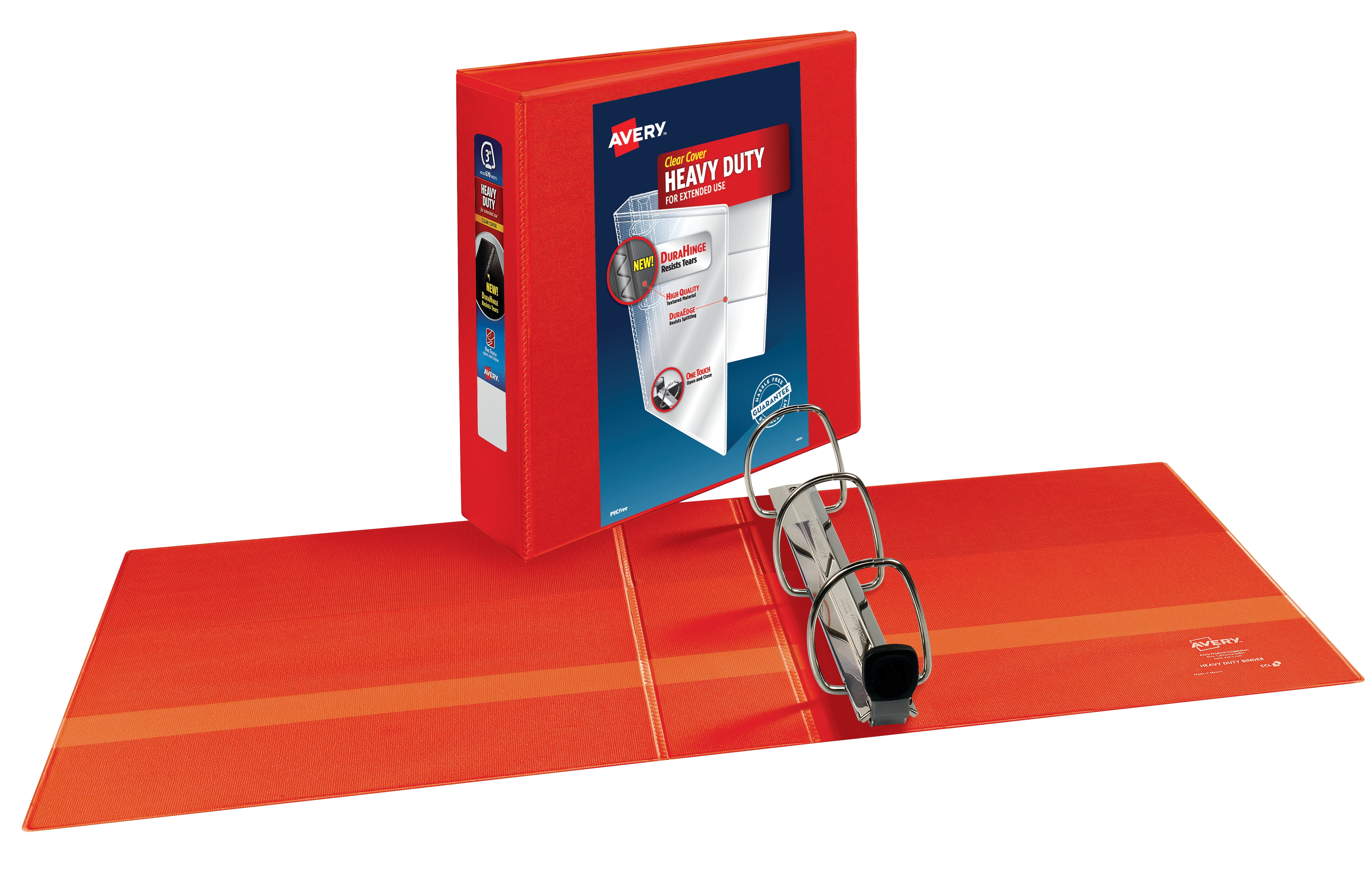 Avery Heavy-Duty View Red 3" Binder (39701)