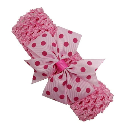 

Toddler Baby Girls Flower Headband Floral Prints Bowknot Elastic Hair Band For Infant