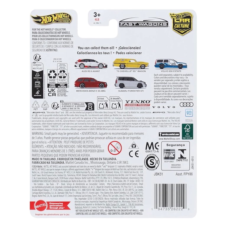 Hot Wheels Premium Car Culture Fast Wagons J Case Set of 5 Cars 1