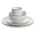 thumbnail image 3 of Gibson Home Rockaway Round Stoneware Dinnerware Set, Service for 4, White, 3 of 7